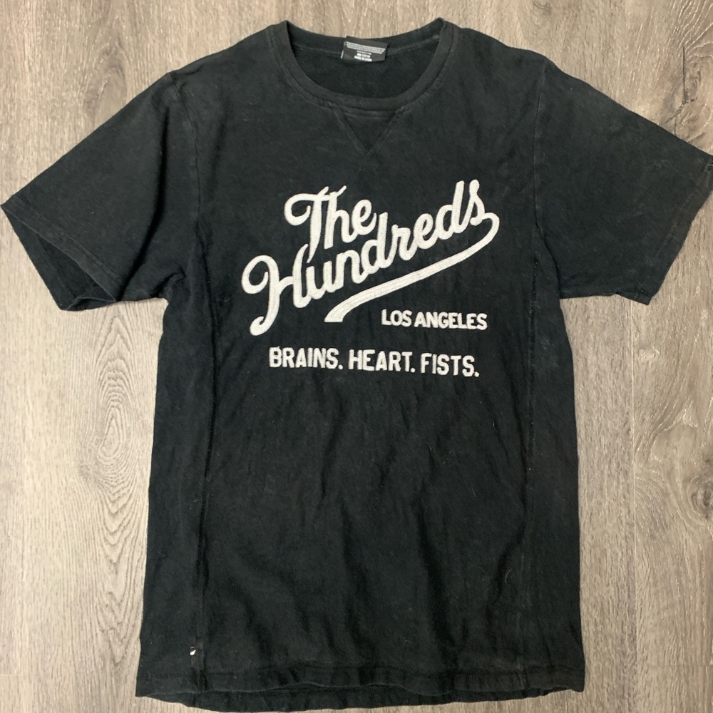 The Hundreds T-Shirt STITCHED Los Angeles Brains Heart Fists Tee Black Large